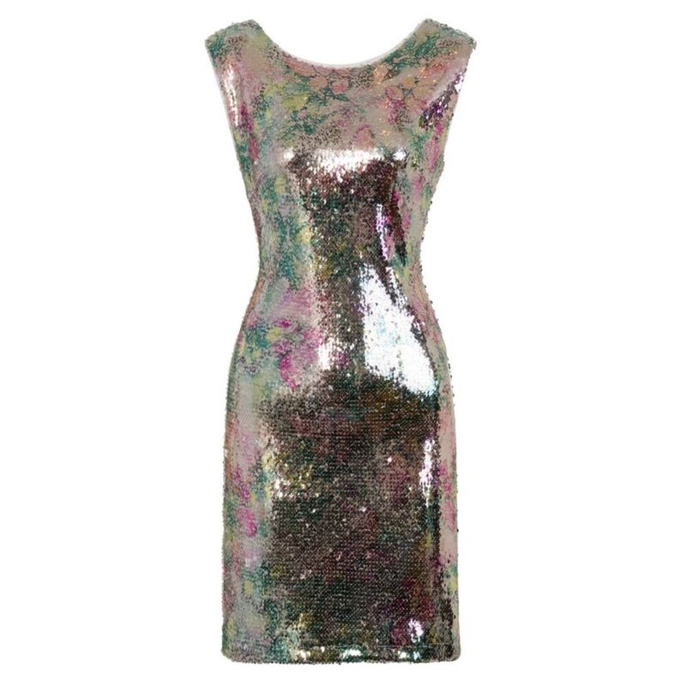 Girls On Film Womens/Ladies Aion Metallic Sequin Dress / Silver